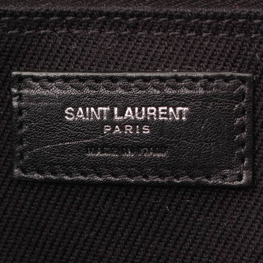 Saint Laurent Rive Gauche Canvas Tote Bag Black - Picture 6 of 9